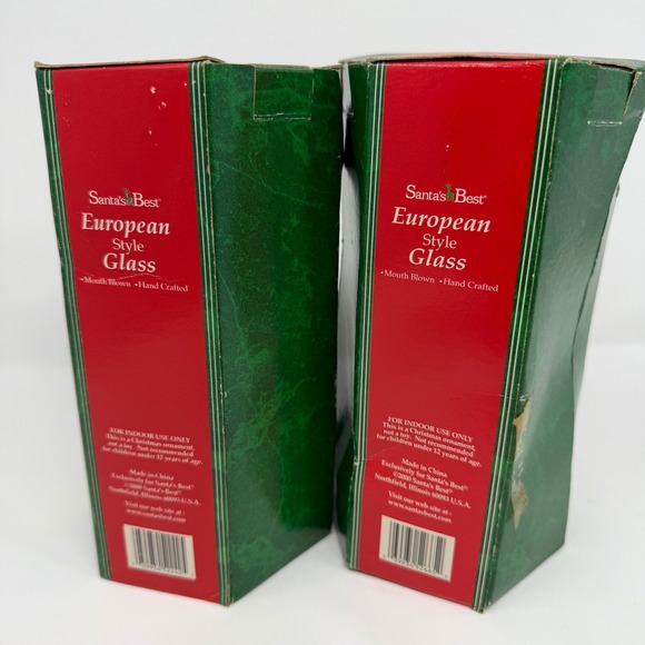 Santa's Best European Style Glass Christmas Ornaments Angel House Lot - Picture 2 of 3